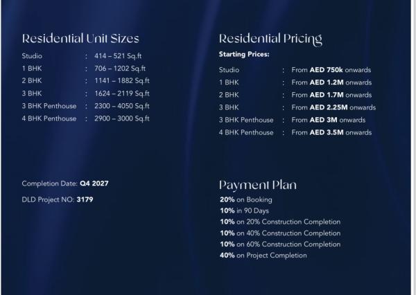 VYPREDANÉ!! Predaj dlho očakávaný projekt ONE SKY PARK, apartmány, špičkový developer IMAN, Dubaj