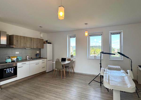 Prenájom 2 izbový byt, veľký balkón, novostavba, garážové státie