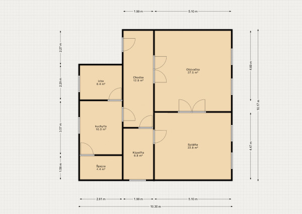 Predaj 3 izb. byt 91 m2 so záhradkou, Leopoldov