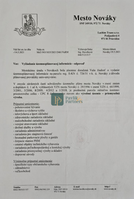 Predaj stavebný pozemok, 2126 m2, Nováky