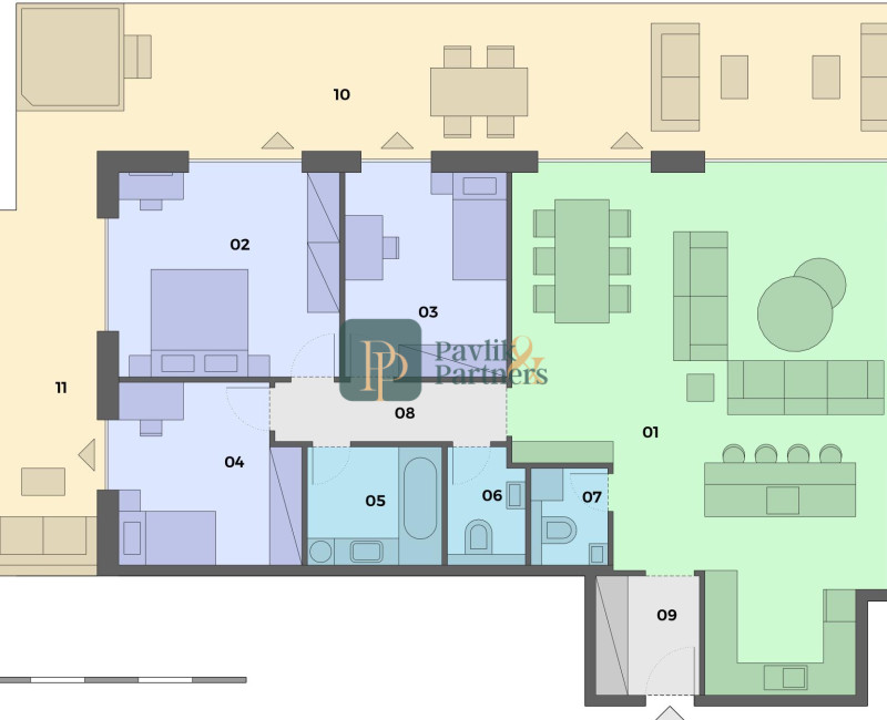 Prenájom 4 izbový luxusný byt, novostavba ORBIS, 2x garážové státie