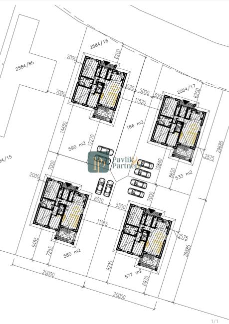 Predaj výstavba štyroch RD,4 izbová novostavba,Veľké Zálužie